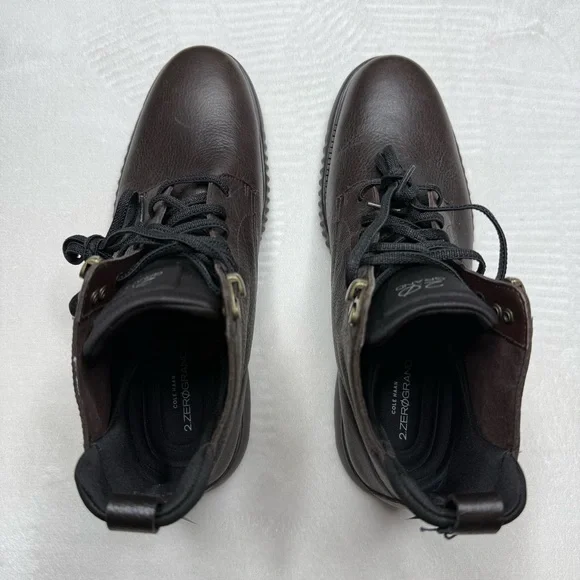 Cole Haan 2.ZeroGrand C26227 Brown Pebbled Leather Chukka  display picture 1